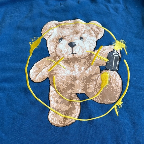 Black Pike Men's Blue Crewneck Sweater with Smiley Design - Picture 8 of 9